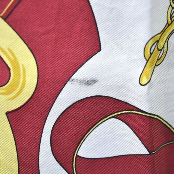 Authentic HERMES Scarf "Eperon D'or" Silk Red - Picture 16 of 16